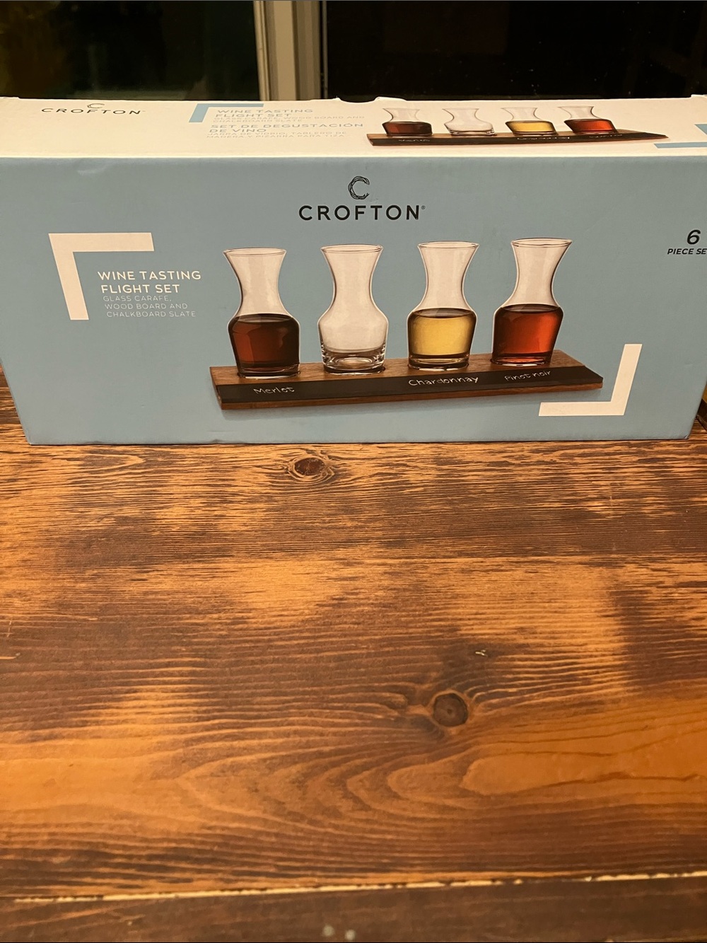 Crofton Wine Tasting Flight Set - Clear, Amber, Gold, Brown